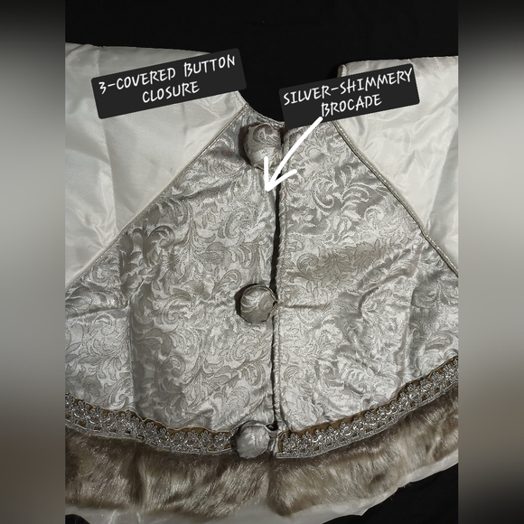 CHRISTMAS TREE SILVER-SHIMMERY SKIRT - Picture 2 of 7